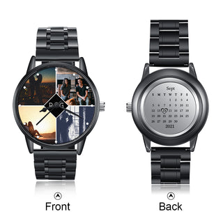 Personalized Alloy Leather Photo Watch