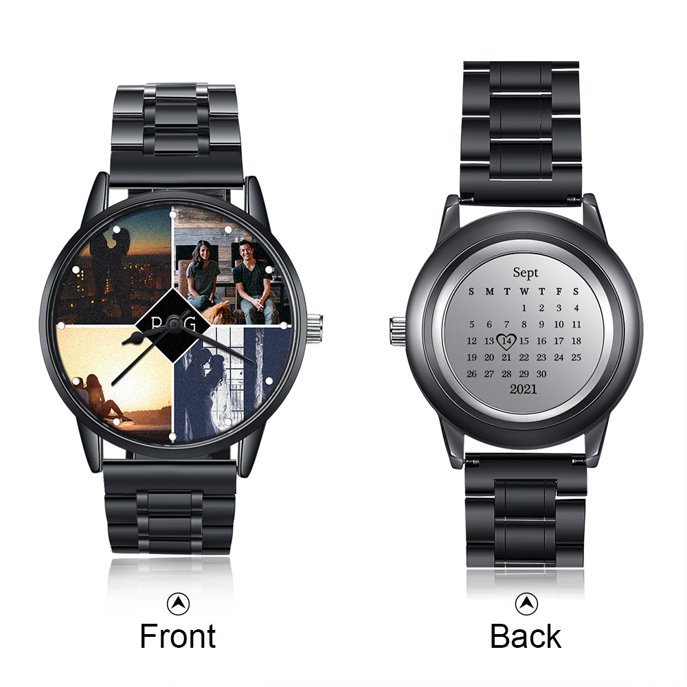 Personalized Alloy Leather Photo Watch
