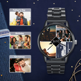 Personalized Alloy Leather Photo Watch