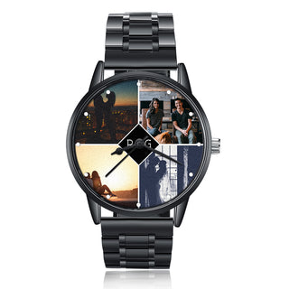 Personalized Alloy Leather Photo Watch