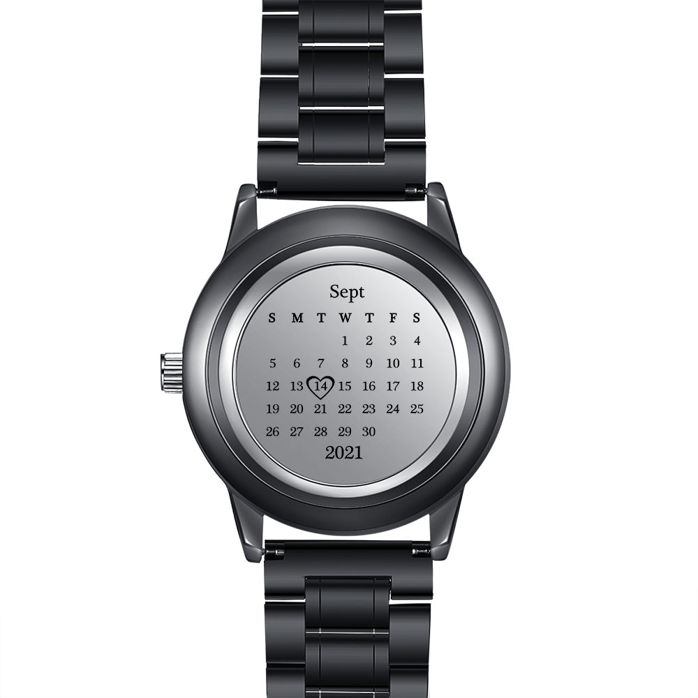 Personalized Alloy Leather Photo Watch