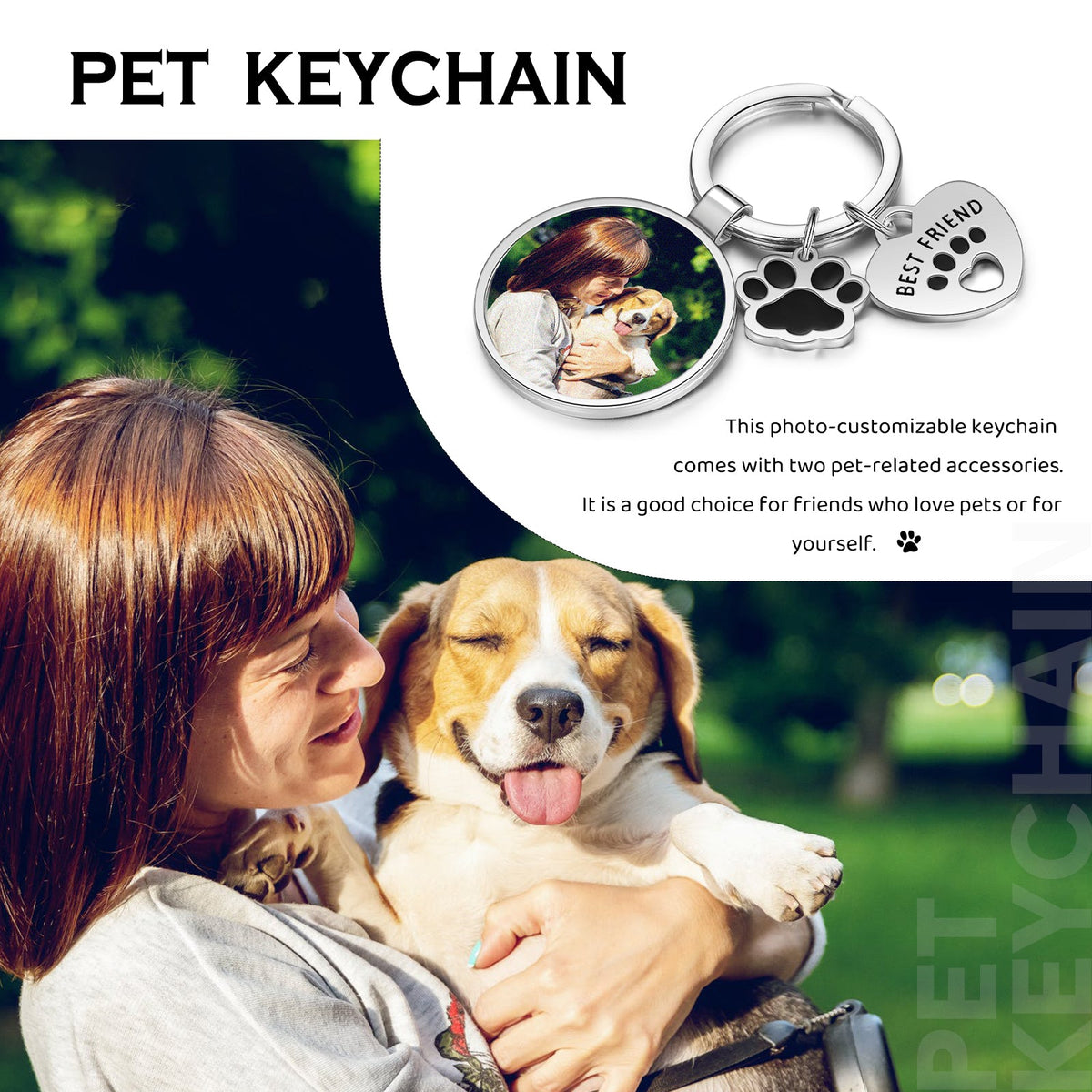Custom Copper Photo Keychain