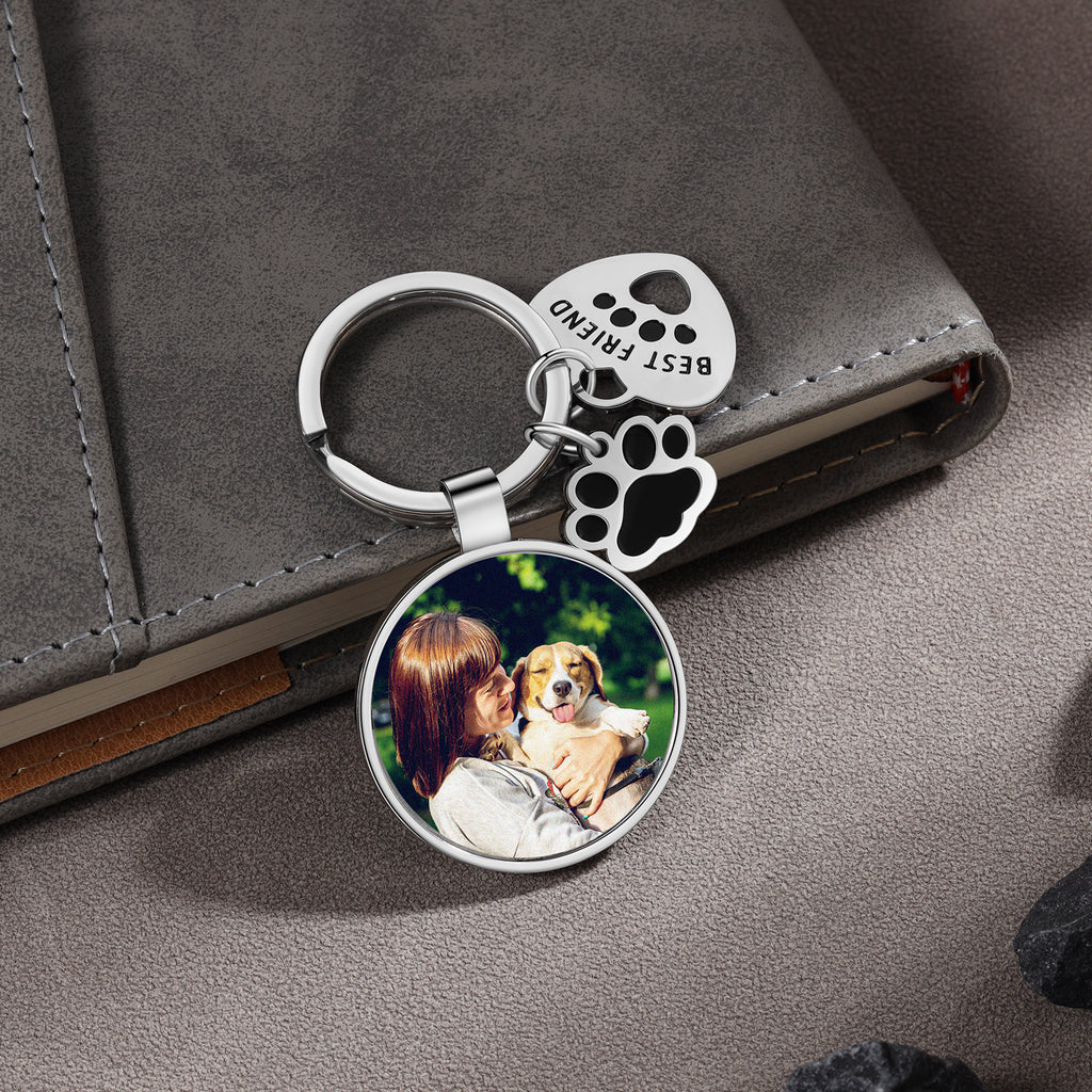 Custom Copper Photo Keychain