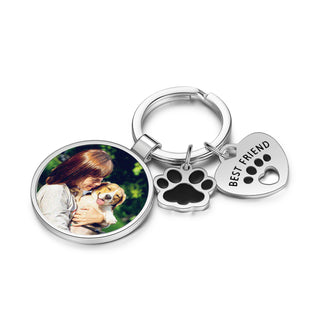 Custom Copper Photo Keychain