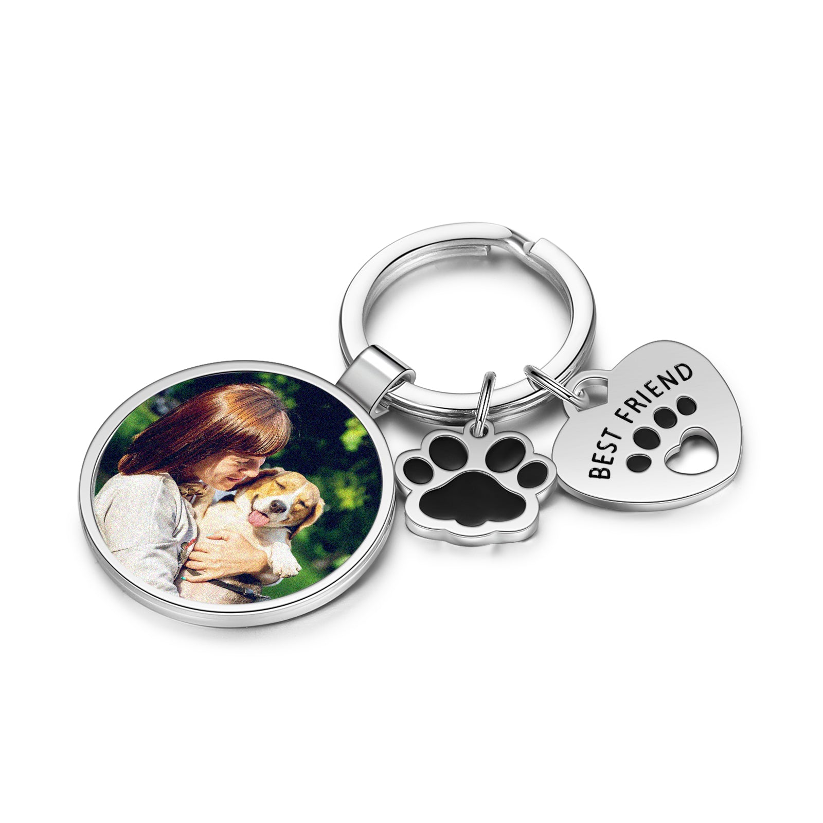 Custom Copper Photo Keychain