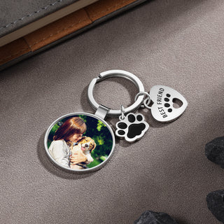 Custom Copper Photo Keychain