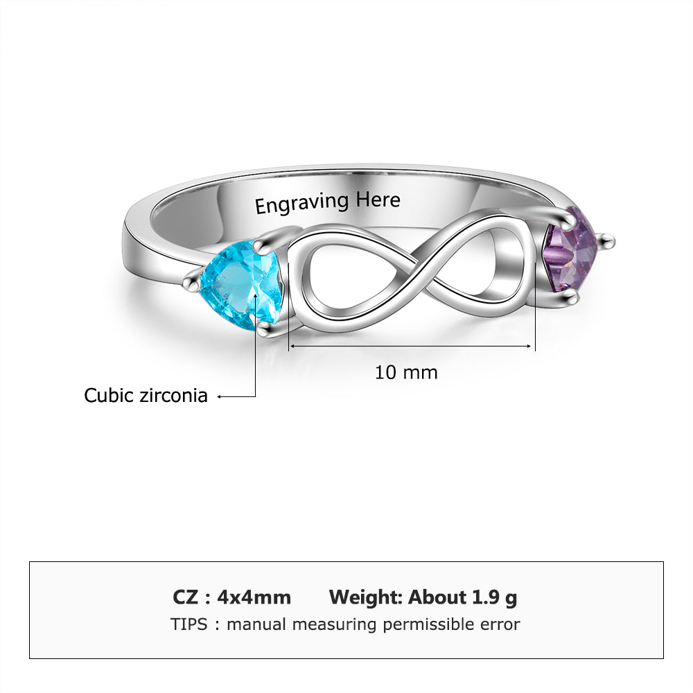 Custom Two Birthstone Rings