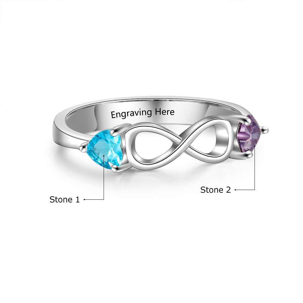 Custom Two Birthstone Rings