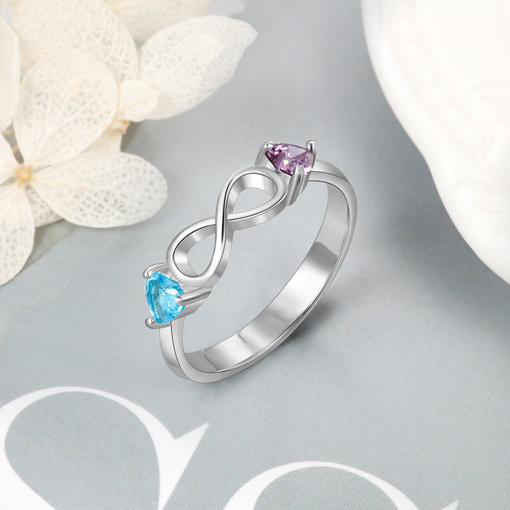 Custom Two Birthstone Rings