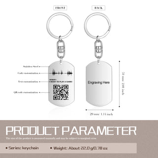 Custom Code Stainless Steel Keychain