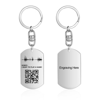 Custom Code Stainless Steel Keychain