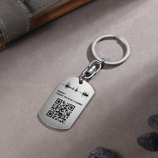 Custom Code Stainless Steel Keychain