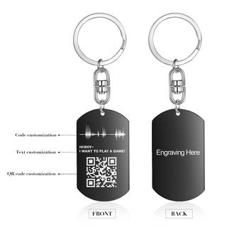 Custom Code Stainless Steel Keychain