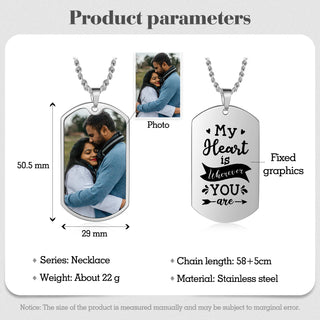 Custom Photo Stainless Steel Necklace