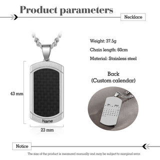 Custom Calendar Necklace