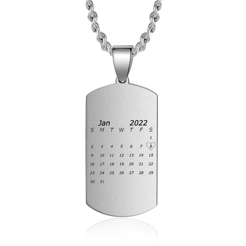 Custom Calendar Necklace