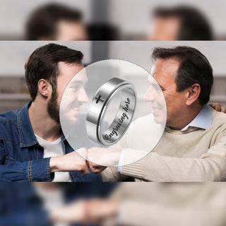 Custom Titanium Steel Name Ring