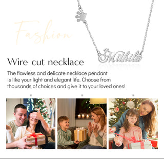Custom Crown Name Necklace