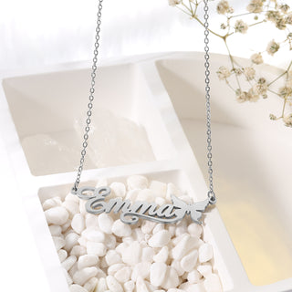Custom Butterfly Name Necklace