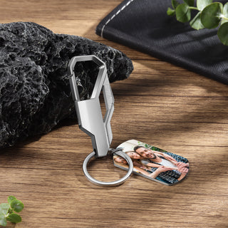 Custom Stainless Steel Photo Keychain