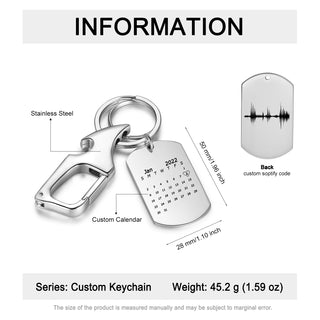 Custom Calendar Keychian
