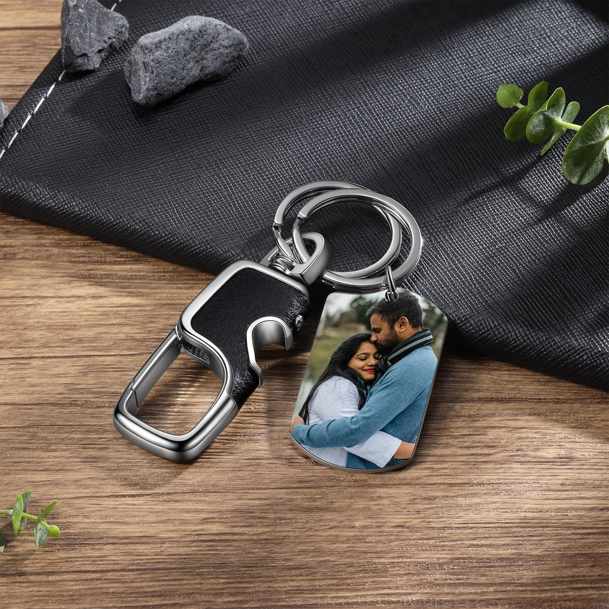 Custom Stainless Steel Photo Keychain