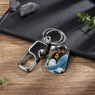Custom Stainless Steel Photo Keychain