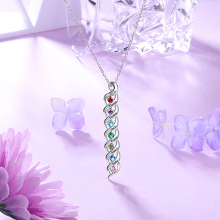 925 Sterling Silver Custom Birthstone Necklace