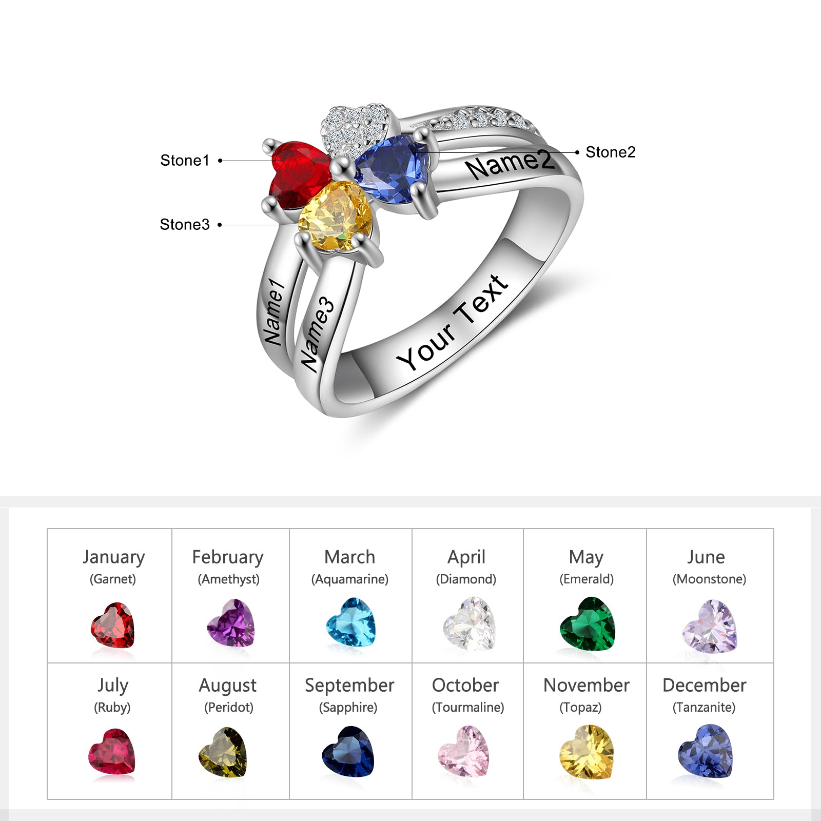 925 Sterling Silver Clover CZ Ring