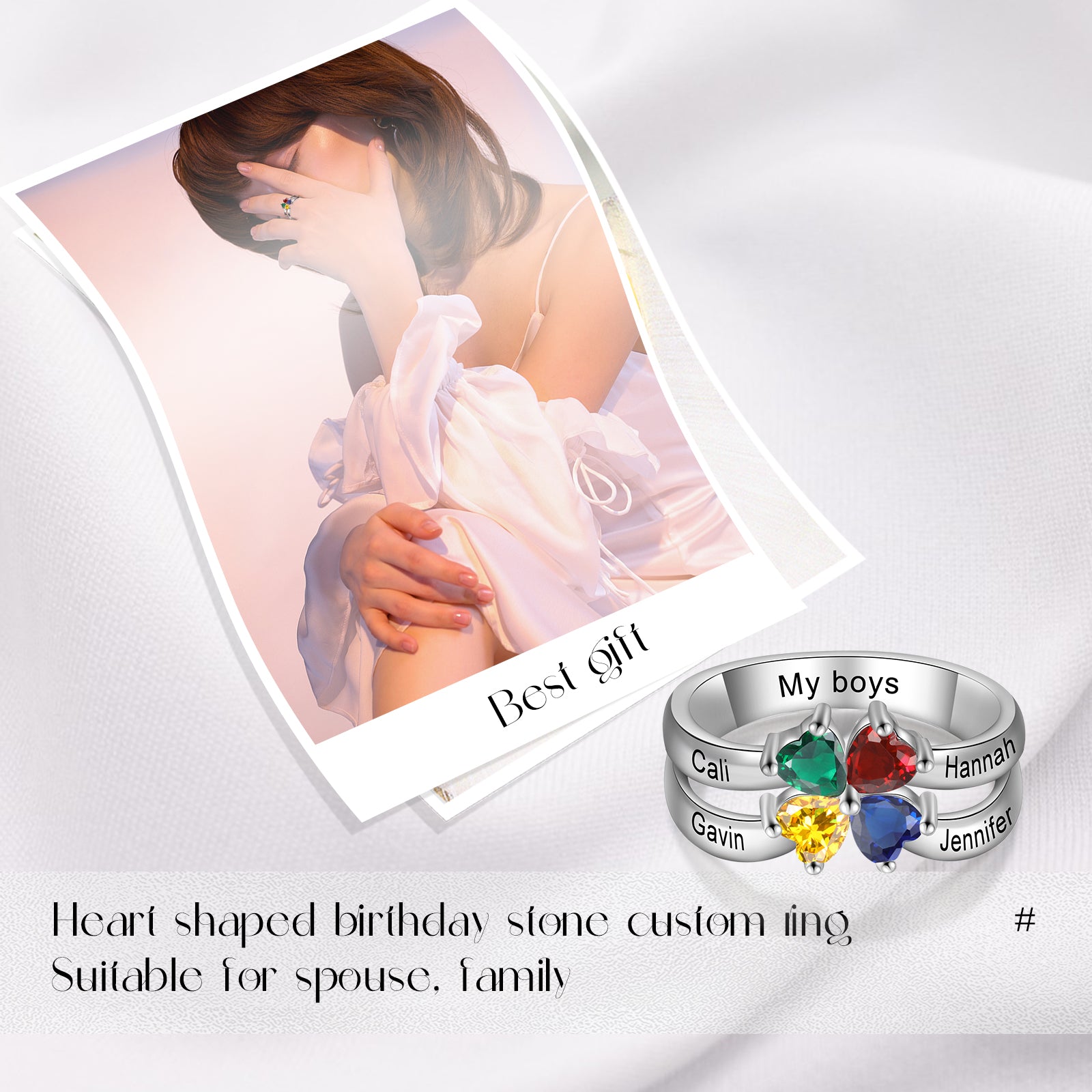 925 Sterling Silver Clover CZ Ring