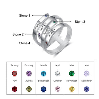 Stainless Steel Opening Name Ring