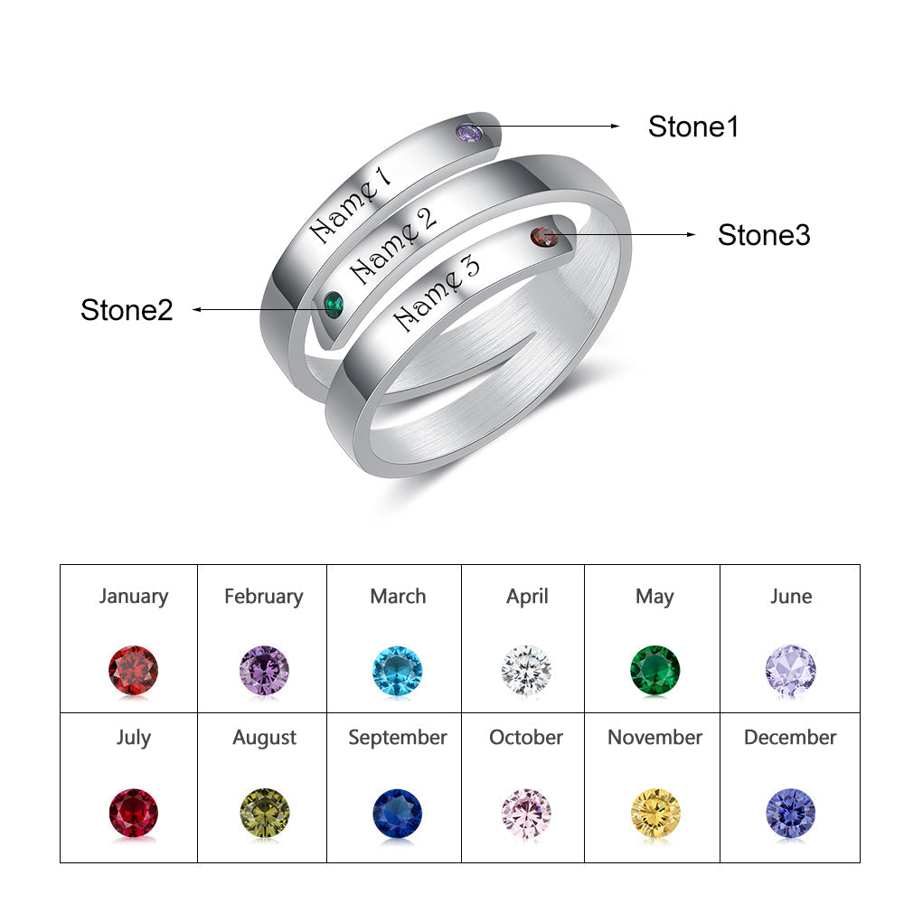 Stainless Steel Opening Name Ring