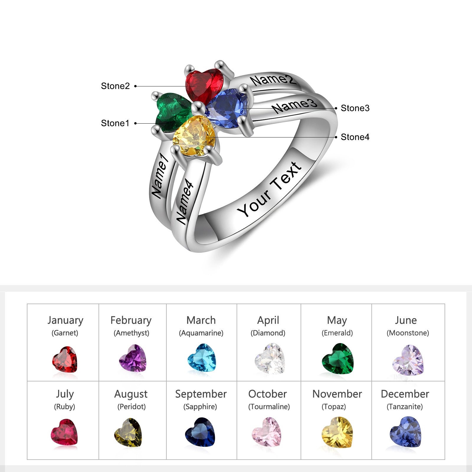 925 Sterling Silver Clover CZ Ring