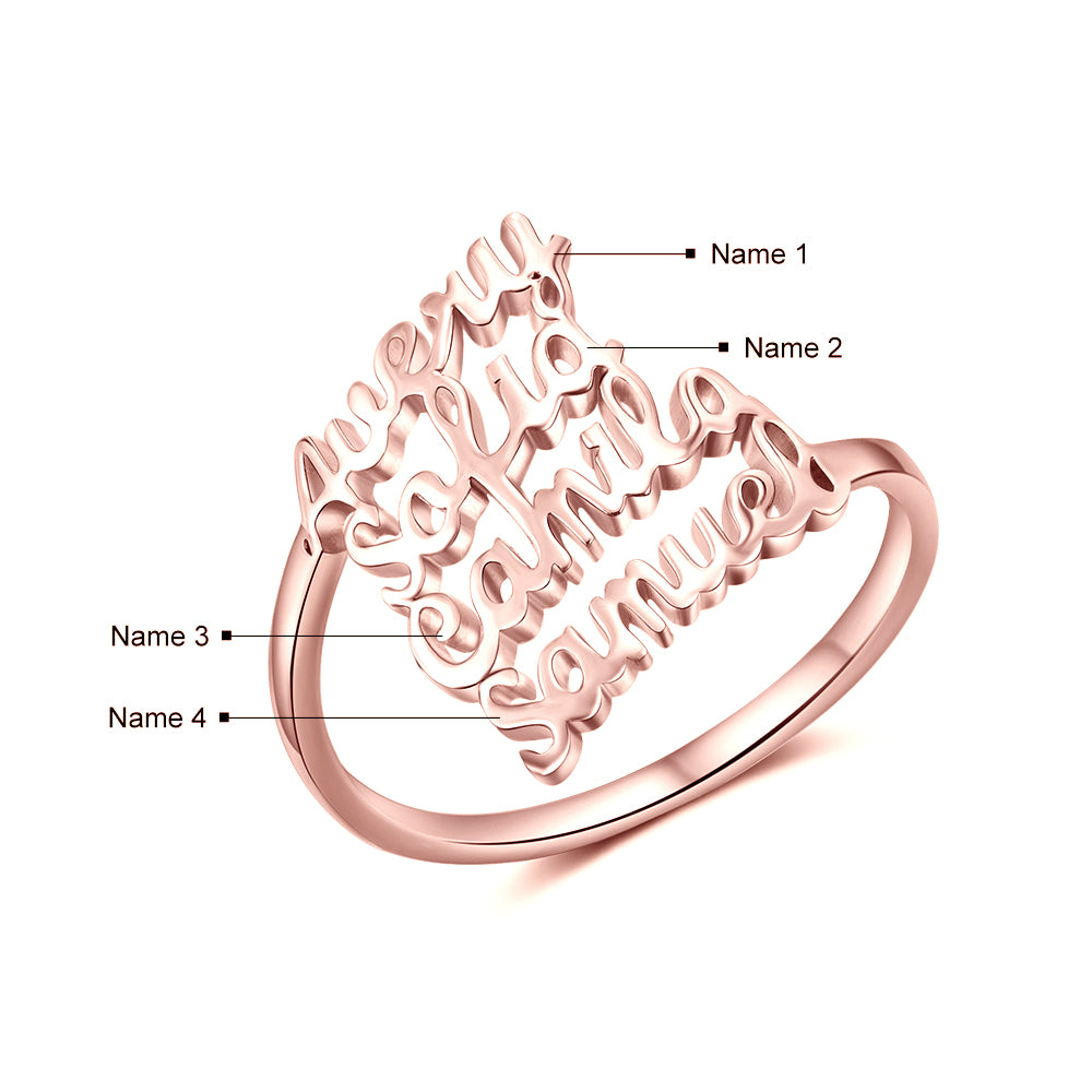 Custom 925 Sterling Silver Name Ring