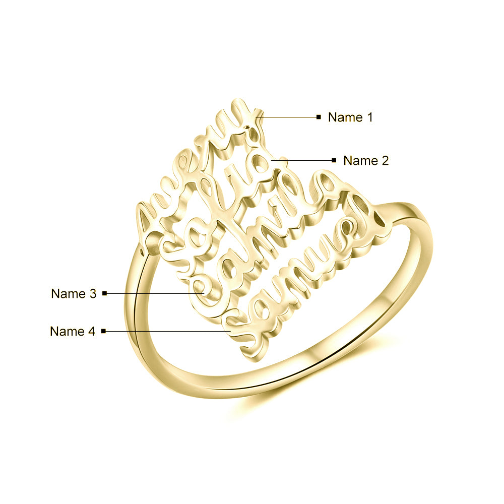Custom 925 Sterling Silver Name Ring
