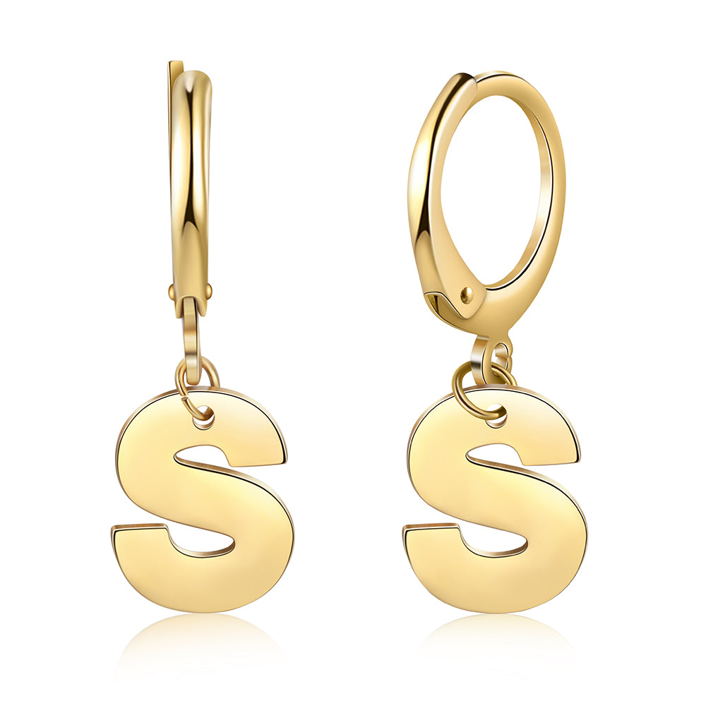 Personalized Stainless Steel Letter Earrings