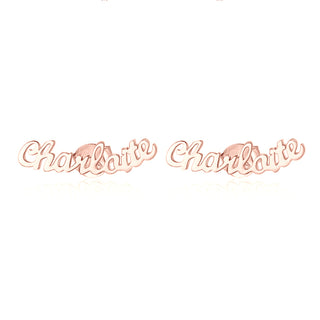 925 Sterling Silver Name Earrings