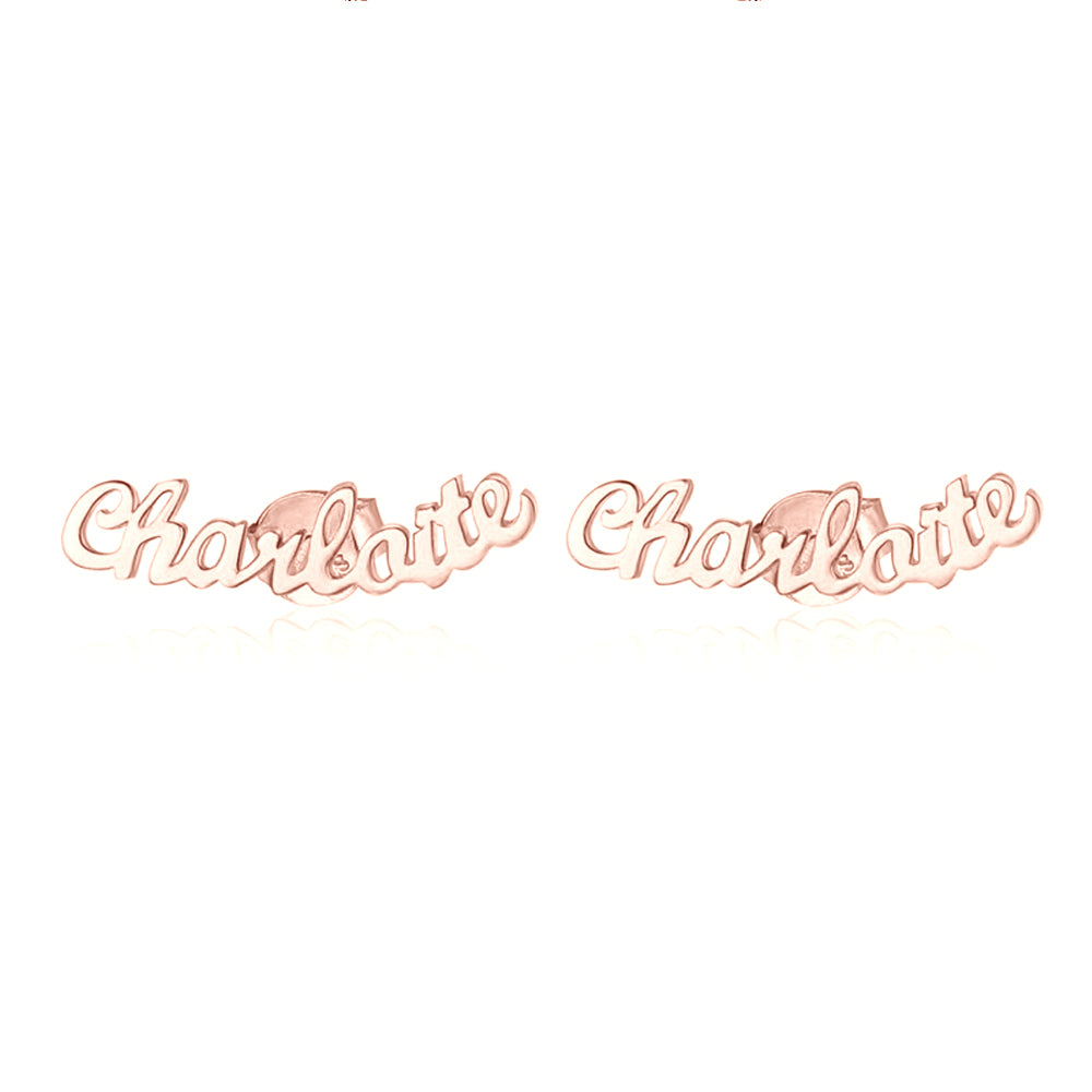 925 Sterling Silver Name Earrings