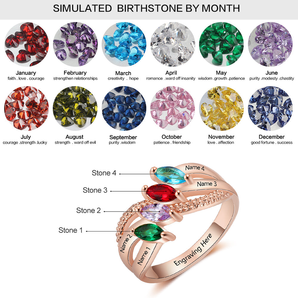 Customized Name CZ Rings