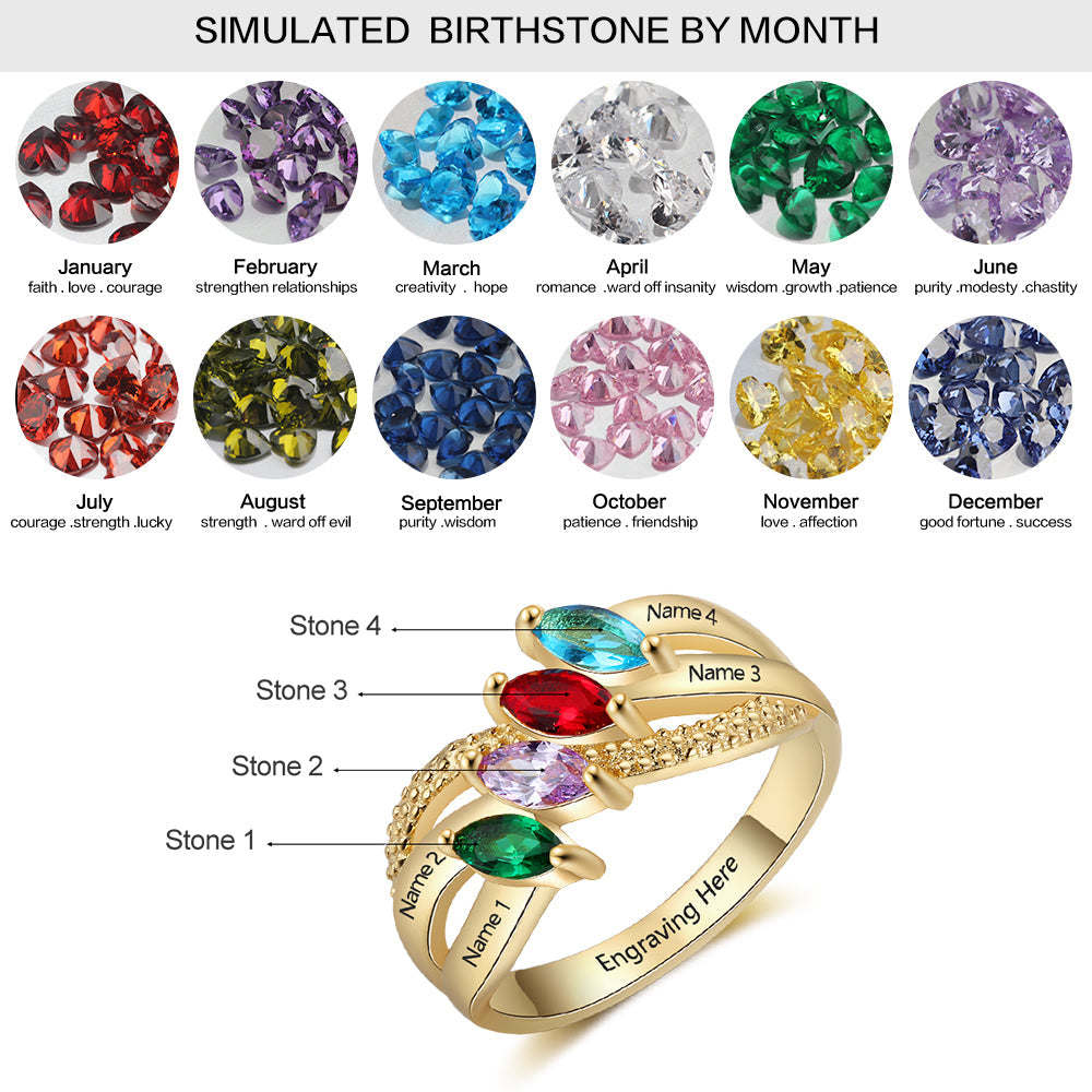 Customized Name CZ Rings