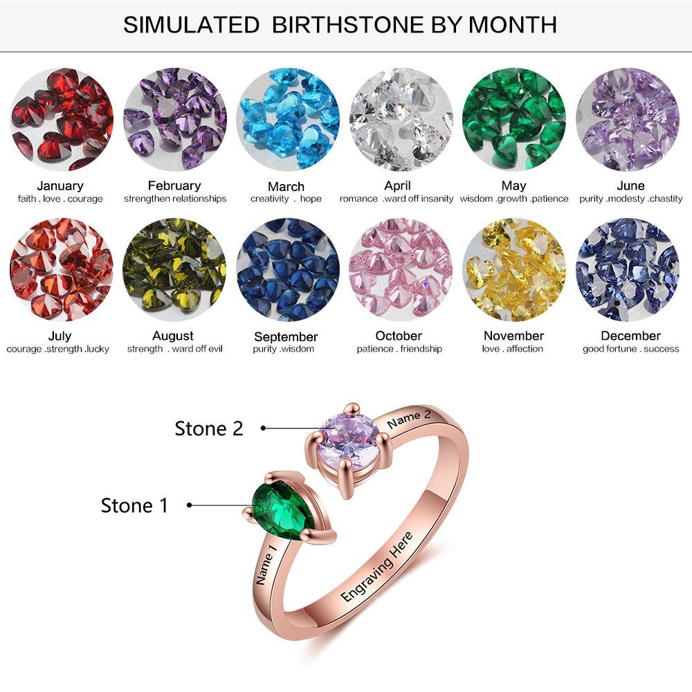 Custom Name 925 Silver Cubic Zircon Ring