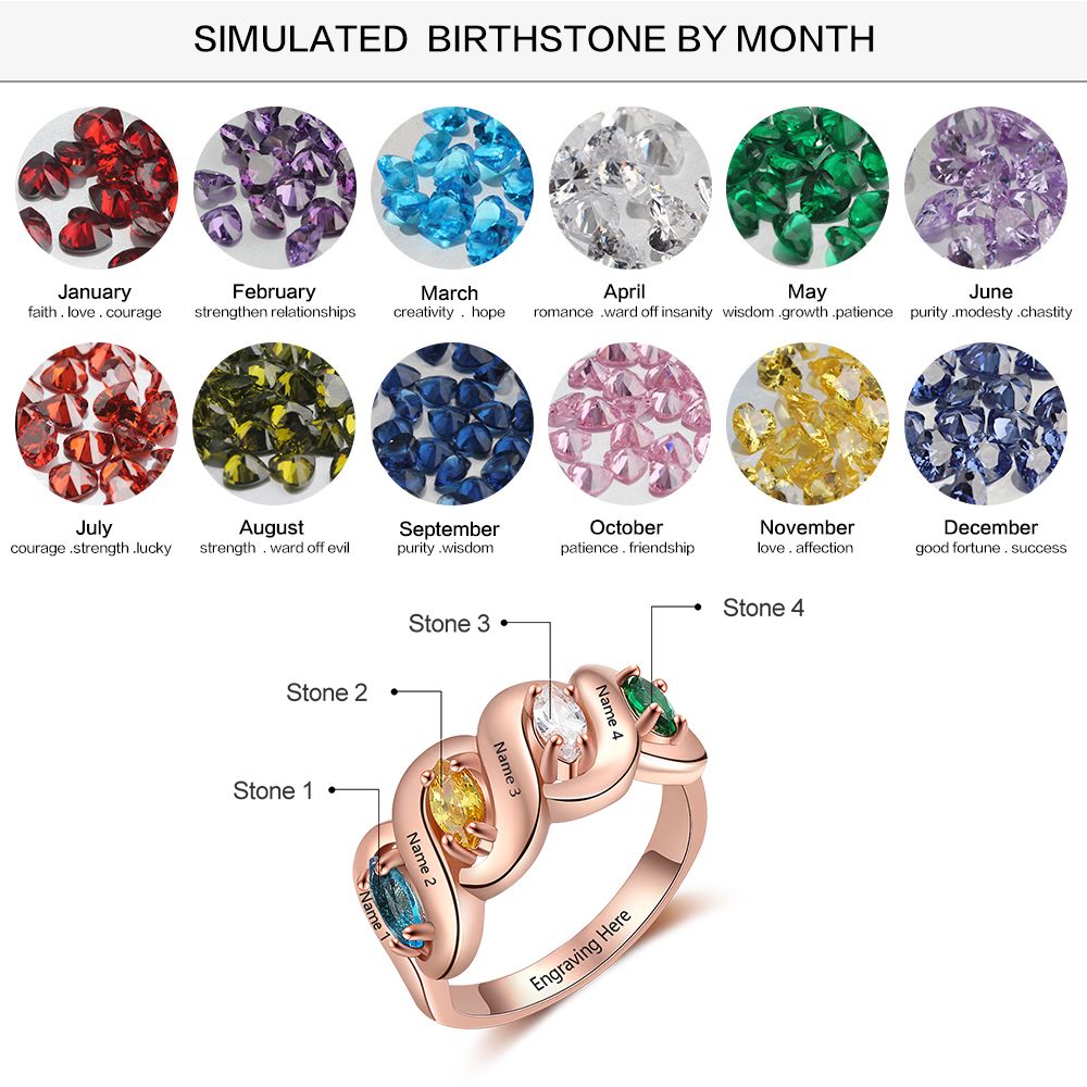 925 Sterling Silver Cubic Zirconia Name Rings