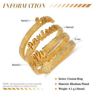 Copper Personalized Name Ring