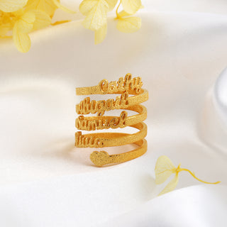 Copper Personalized Name Ring