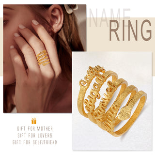 Copper Personalized Name Ring