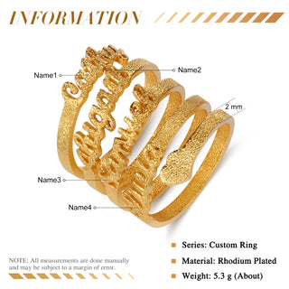 Copper Personalized Name Ring