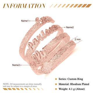Copper Personalized Name Ring