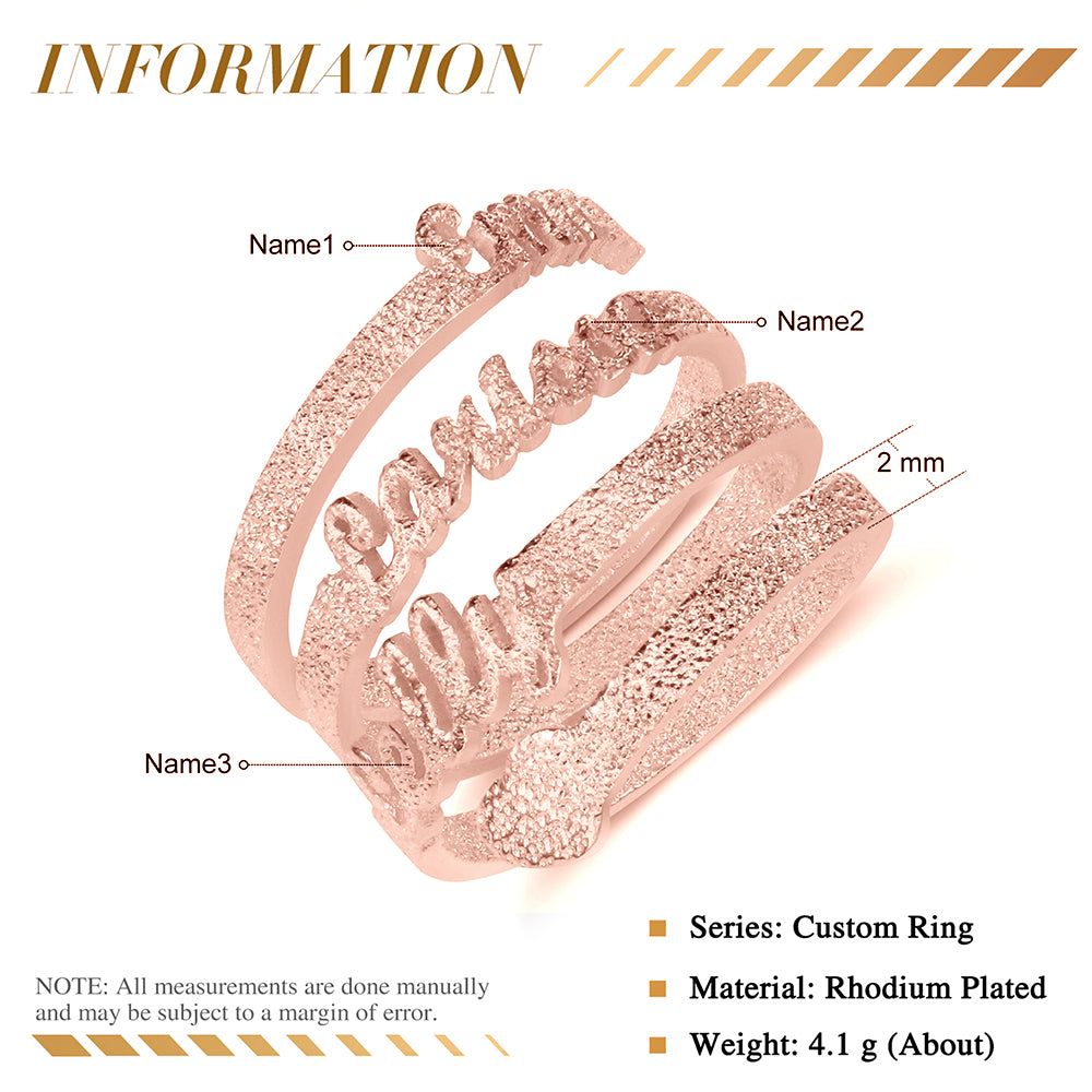 Copper Personalized Name Ring