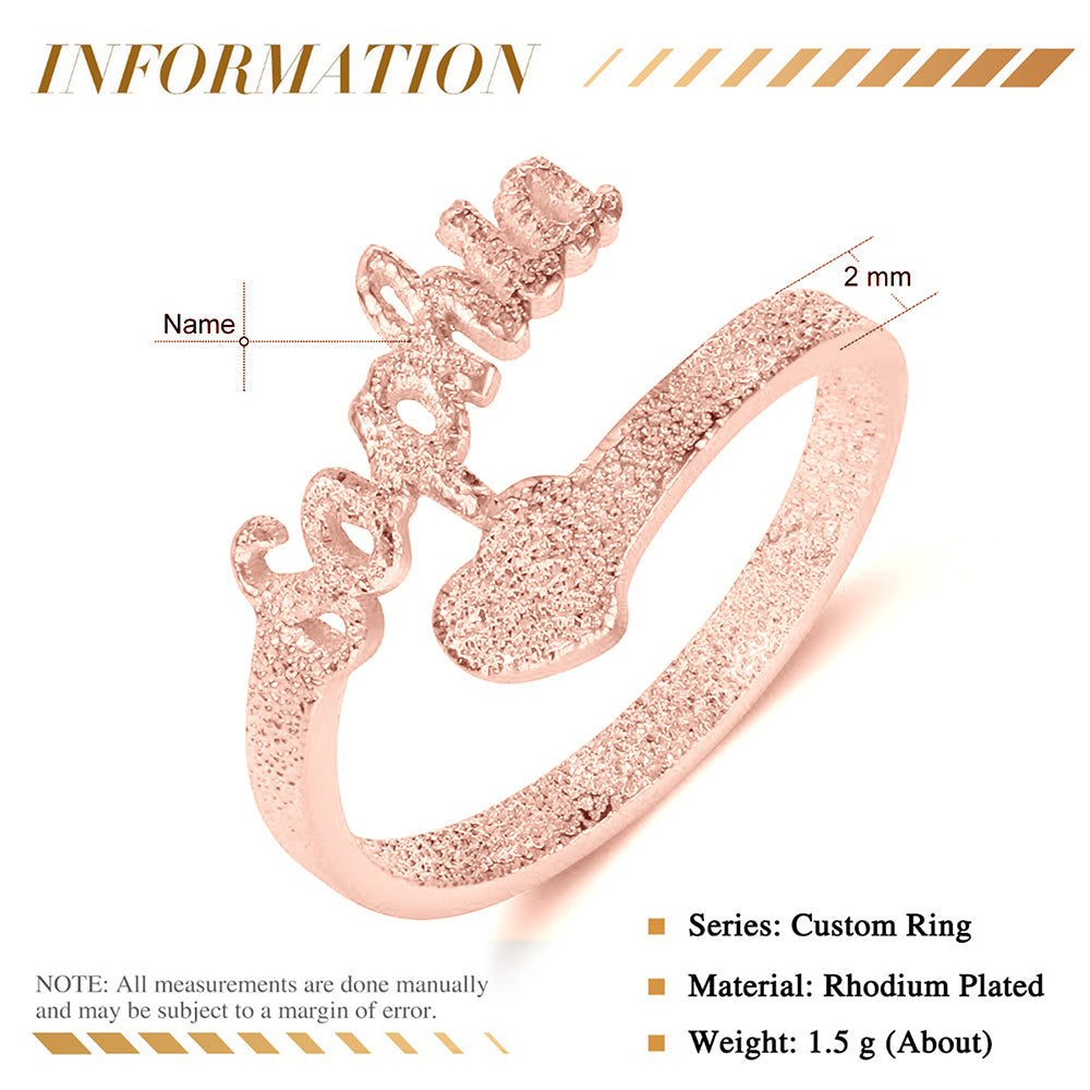 Copper Personalized Name Ring