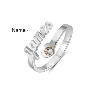 Jewelry Personalized Name Opening Ring
